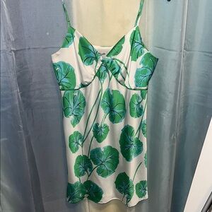 Diane Von Furstenberg Green Leaf Dress